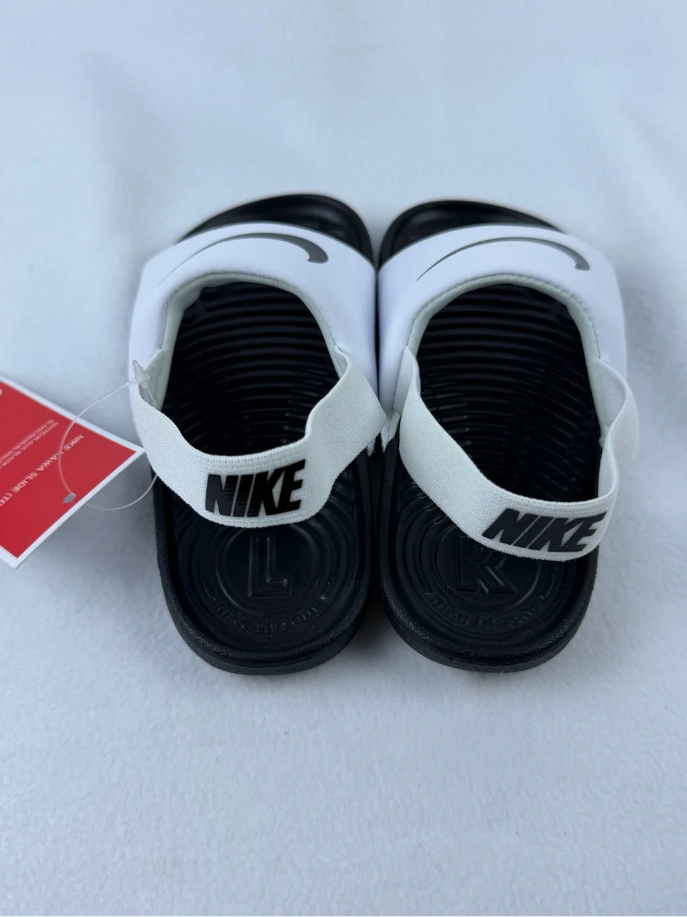 NWT Nike Kawa Slides (TD) – Black & White – Toddler Size 9c